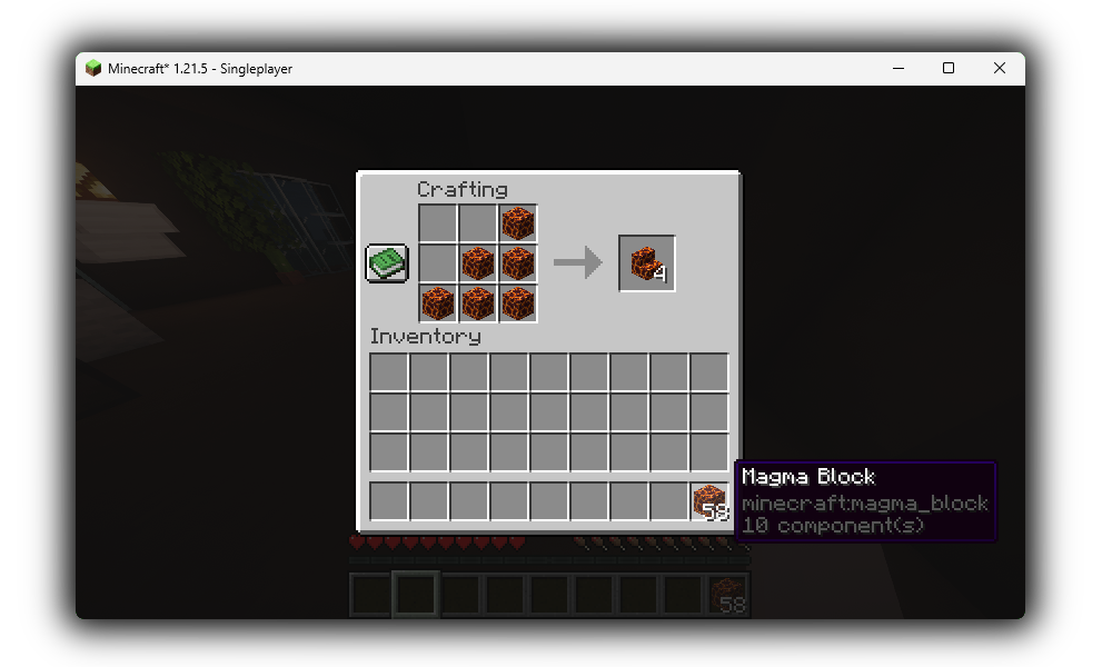 crafting magma stairs